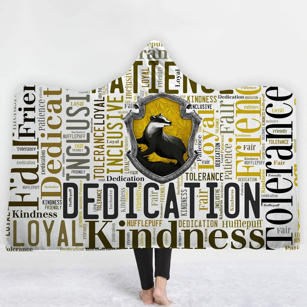 Одеяло с капюшоном 3D принтом мягкое пушистое аниме одеяло для взрослых шерпа