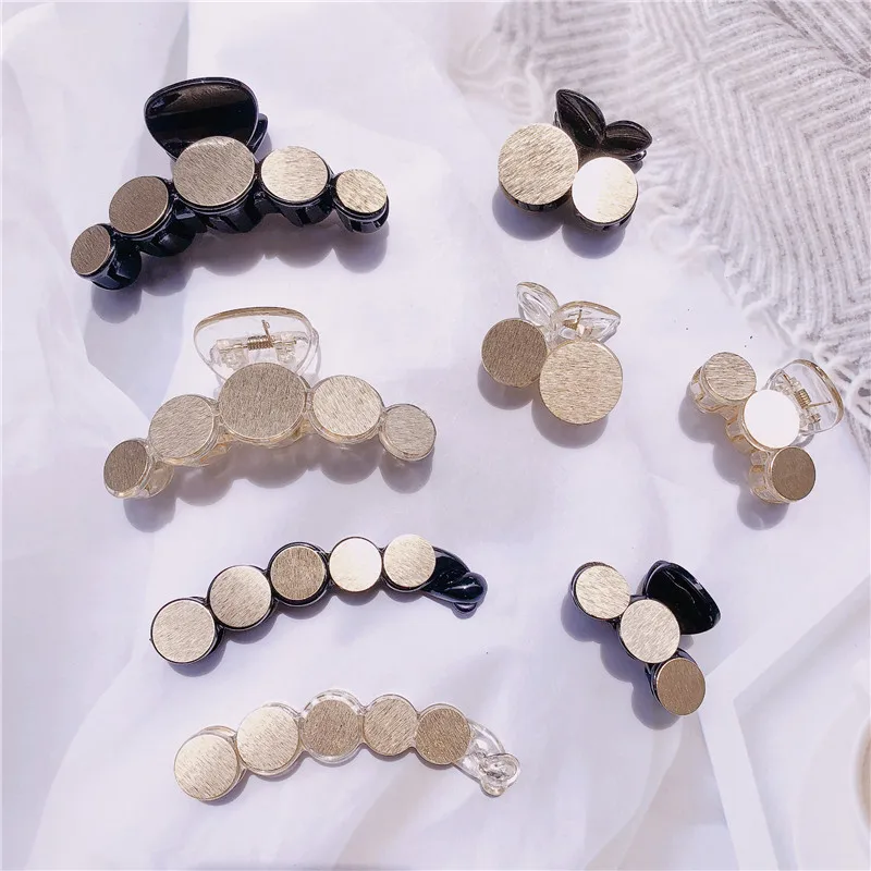 

Korean Temperament Graceful Female Hair Claws Headdress Fashion Women's Metal Texture hair claw