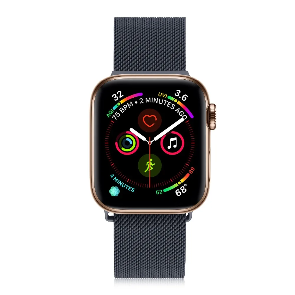 Ремешок для наручных часов Apple Watch 4 в 1/2/3 ремешок для часов, Миланская петля, нержавеющая сталь, 42 мм, 38 мм, версия браслет ремешок для наручных часов iwatch серии 40 мм 44 чехол бесплатно