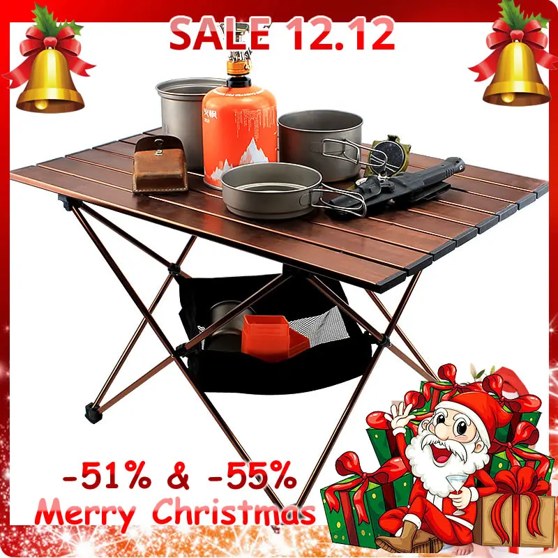 Портативный стол складной кемпинг Пеший Туризм для путешествий из алюминиевого