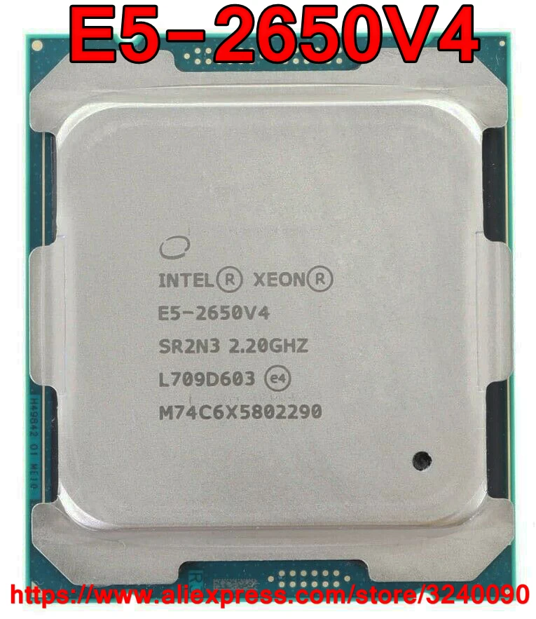 Intel Xeon CPU E5-2650V4 SR2N3 2.20GHz 12-Cores 30M LGA2011-3 E5-2650 V4 processor E5 2650V4 free shipping 2650 | Компьютеры и офис