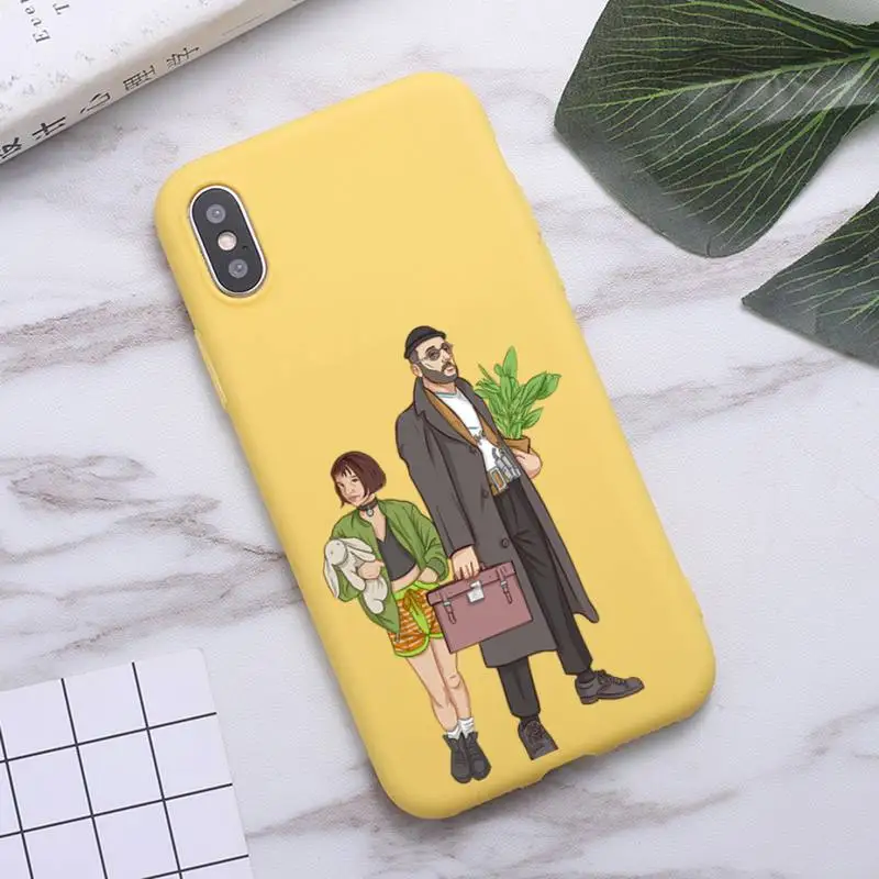

Leon America movie Phone Case Candy Color for iPhone 6 7 8 11 12 s mini pro X XS XR MAX Plus
