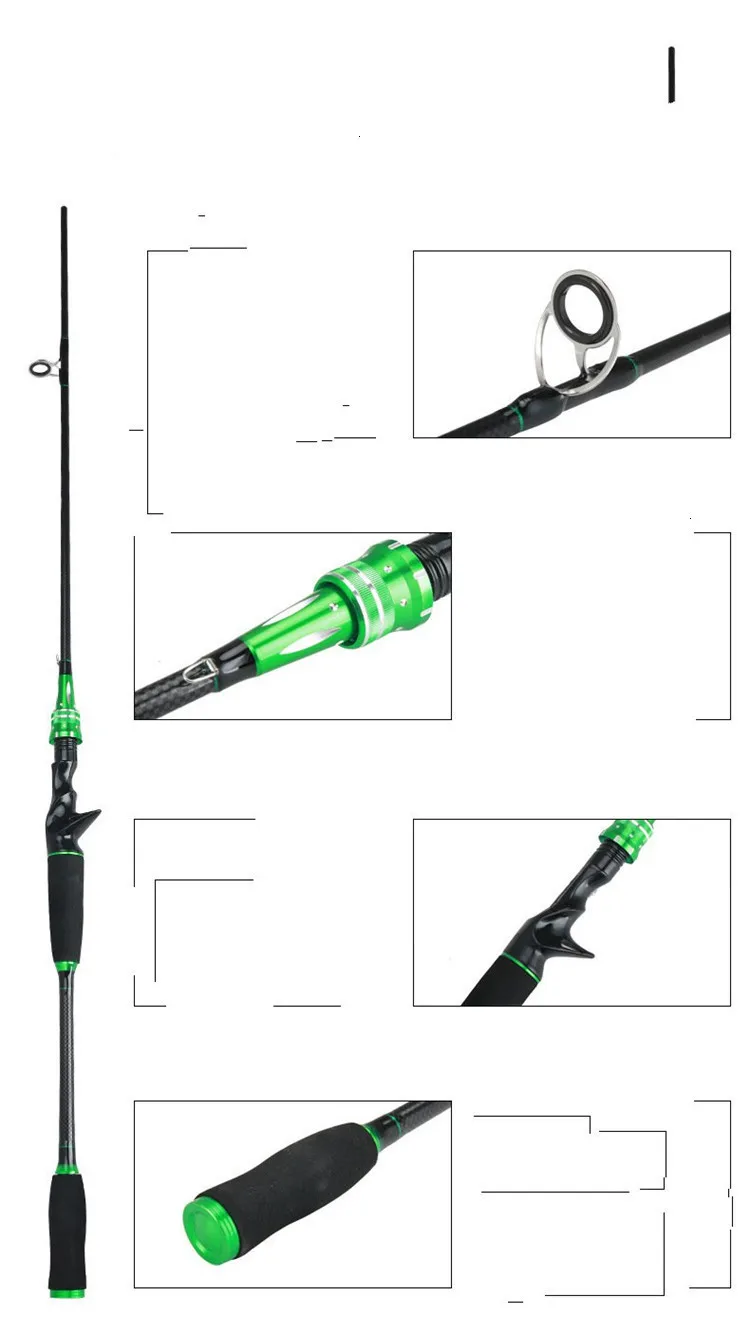 2 наконечника телескопическая карбоновая спиннинговая Удочка M/ML power casing Rod Canne spinng Leurre спиннинговая удочка для рыбалки 1,8 м/2,1 М