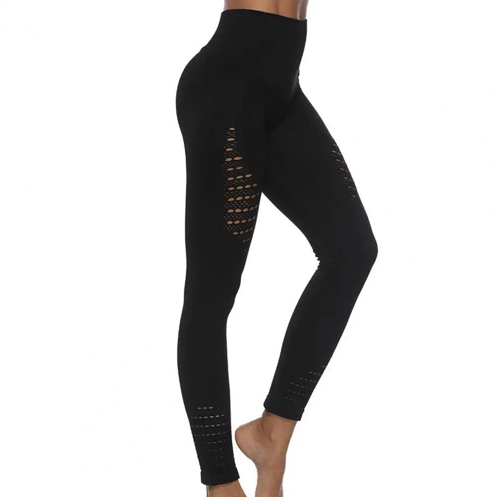 

Women Pants Gym Hip Lift High Waist Seamless Hollow Out Sports Fitness Pants Leggings Skinny Sportwear Gym Pants