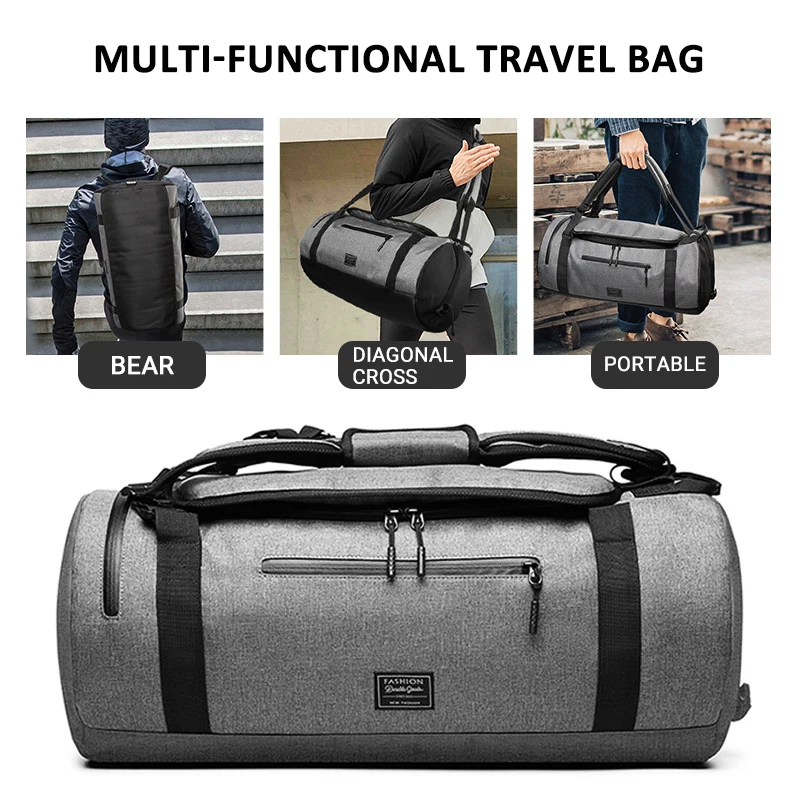 Холщовый дорожный рюкзак унисекс большая сумка из ткани Оксфорд для ручной клади