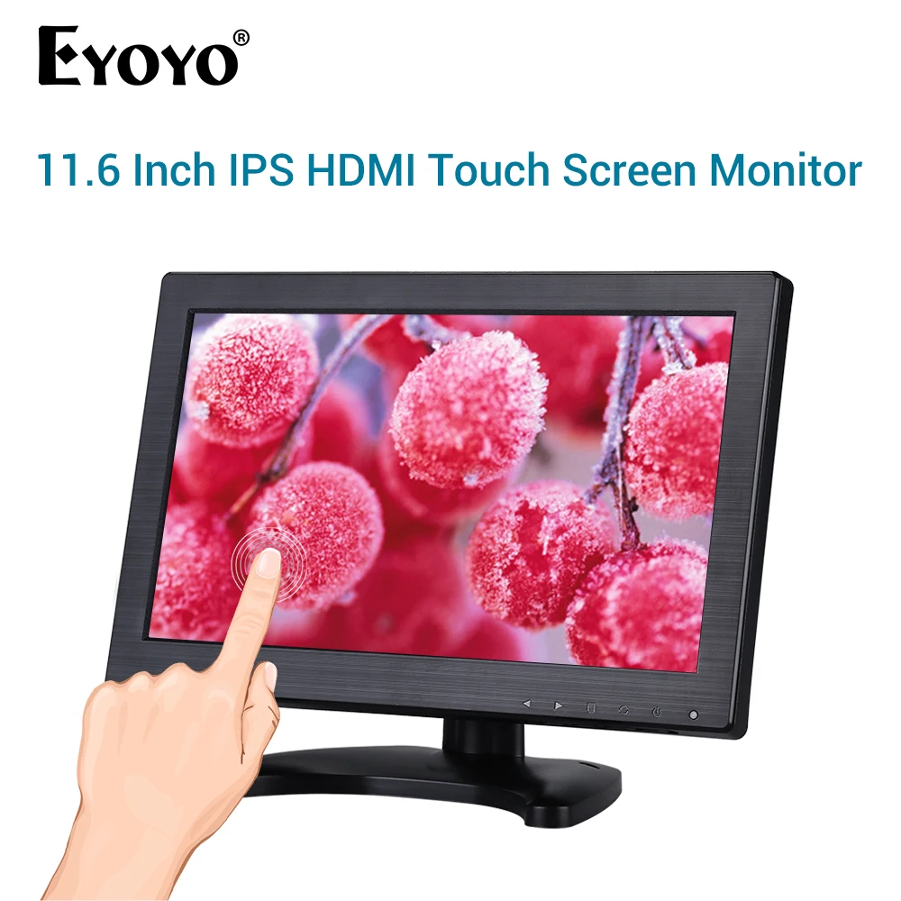 EYOYO EM12Q 12 &quotIPS FHD 1080P HDMI емкостный сенсорный монитор ЖК экран ПК Дисплей с VGA USB