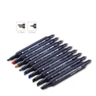 Двойная головка манга Цветной ручки для рисования набор рисования картины пуля журнал поставок школьные тонкие рисунок буквы для белой доски