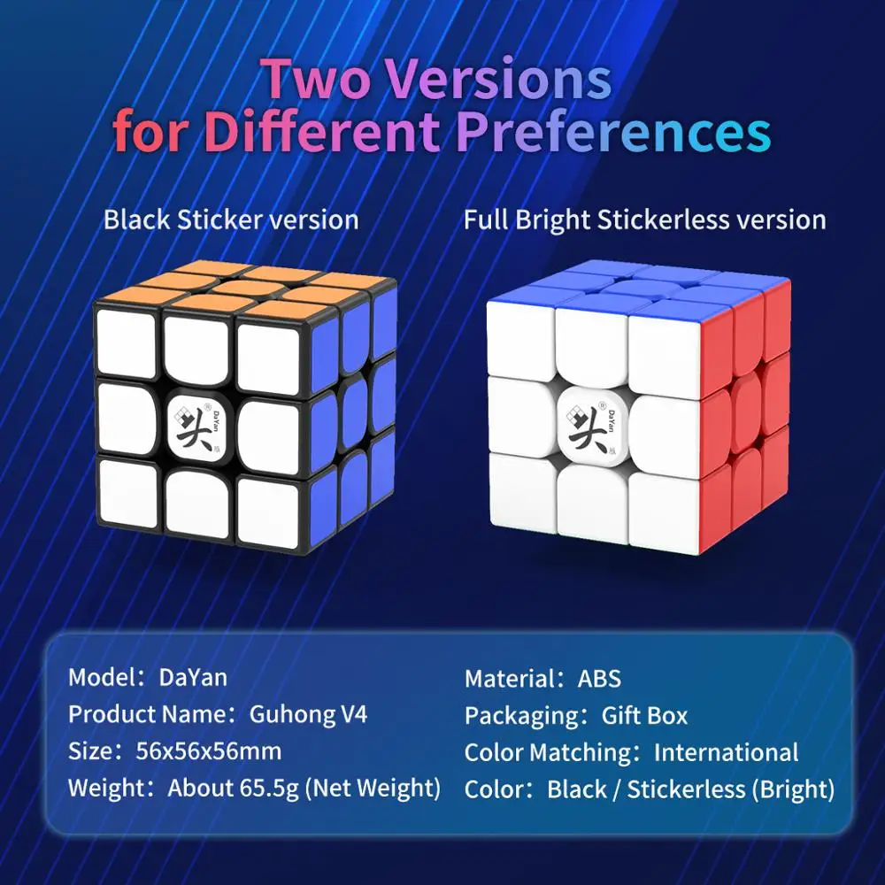 

[Picube]Dayan guhong V4 M V3 M 3x3x3 magic speed cube professional stickerless puzzle educational cube toys for Children