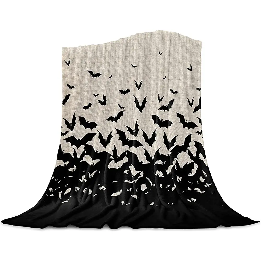 

Koupin Life пушистое мягкое покрывало s Хэллоуин страшная Черная летучая мышь, уютное теплое легкое покрывало