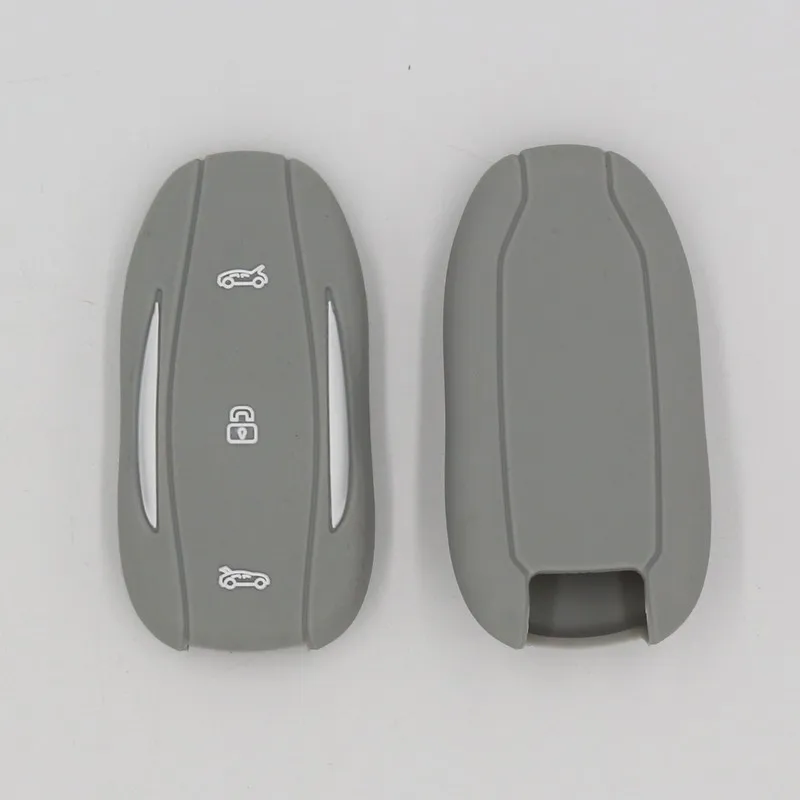 Силиконовый милый чехол для ключа Tesla Model S X 3 откидной Чехол сигнализации