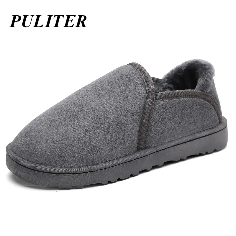 Мужские зимние суперзимние ботинки мужские слипоны повседневные Модные