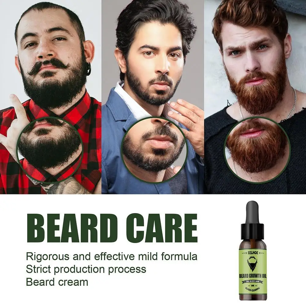 

Men Beard Growth Oil Kit Soften Hair Growth Nourishing Enhancer Beard Wax Balm Moustache Oil Leave-In Conditioner Beard Care Set