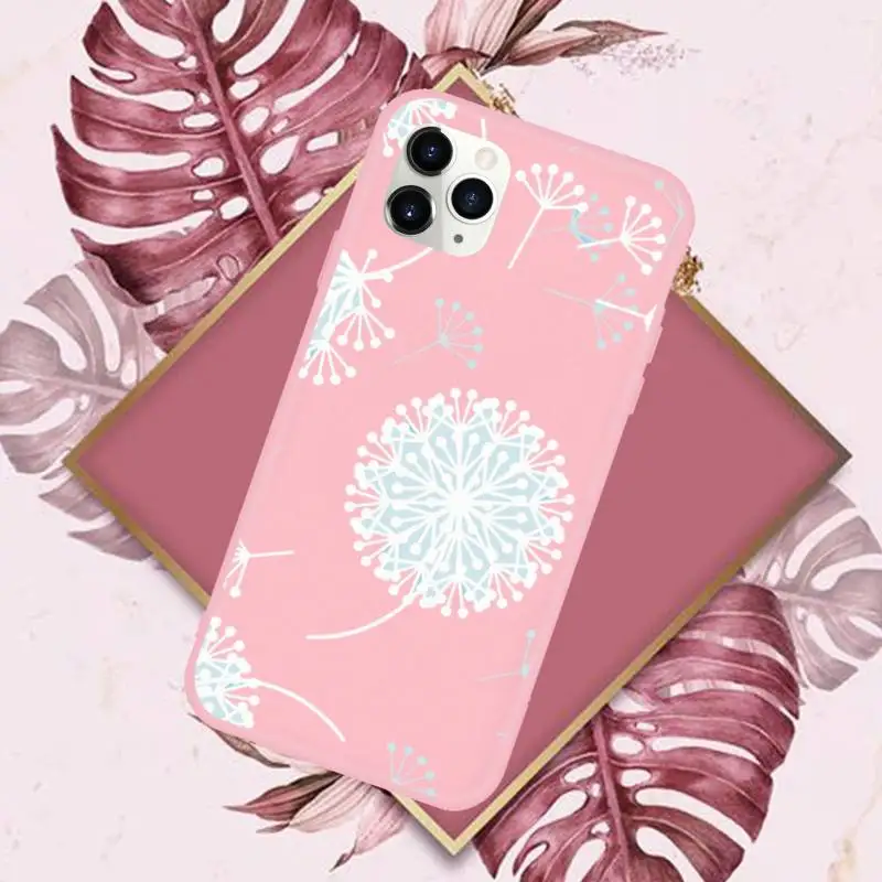 

Elephant Butterfly Dandelion Patterned Phone Case Candy Color for iPhone 11 pro XS MAX 8 7 6 6S Plus X 5S SE 2020 XR