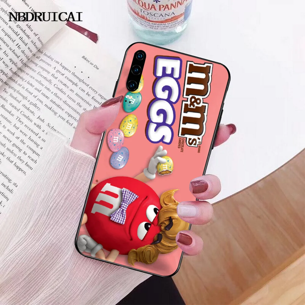 

NBDRUICAI M&Ms Chocolate Soft black Phone Case for Huawei P30 P20 P10 P9 P8 Mate 20 10 Pro Lite
