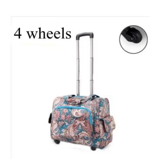 4 wheels Женская дорожная сумка на колесиках 20 дюймов, сумки на колесиках для ноутбука, деловые дорожные сумки на колесиках, чемодан на колесиках - Цвет: 4 wheels