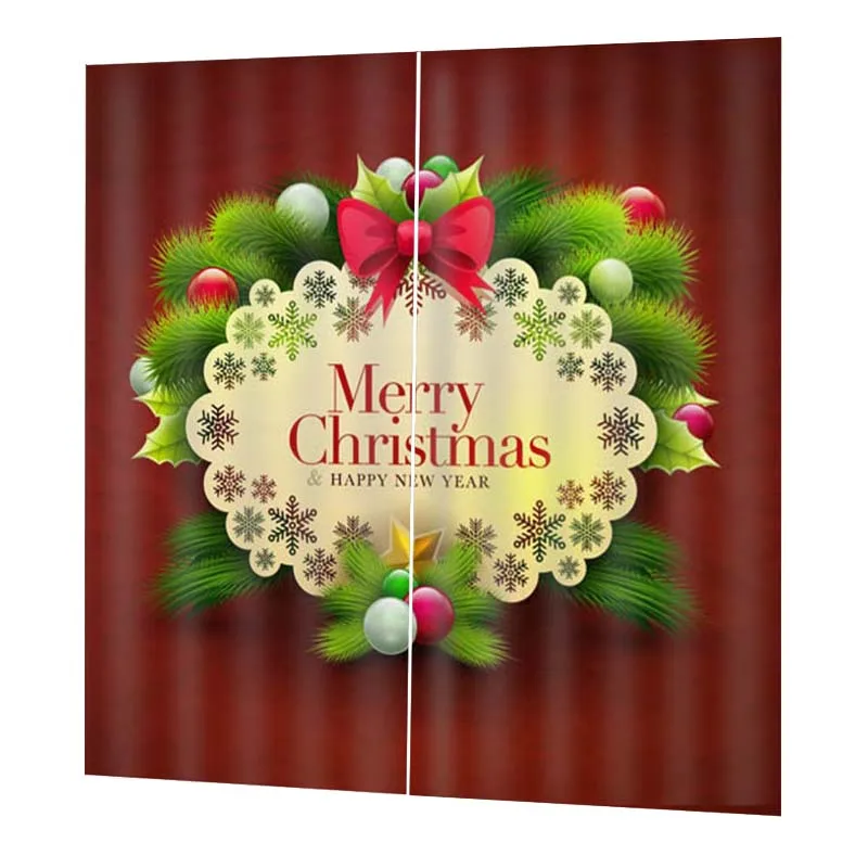 8 Merry Christmas Новогоднее Рождественское украшение Санта Клаус Снеговик Рождественская печать занавески s окно для гостиной спальни магазин занавески - Цвет: 8 Merry Christmas