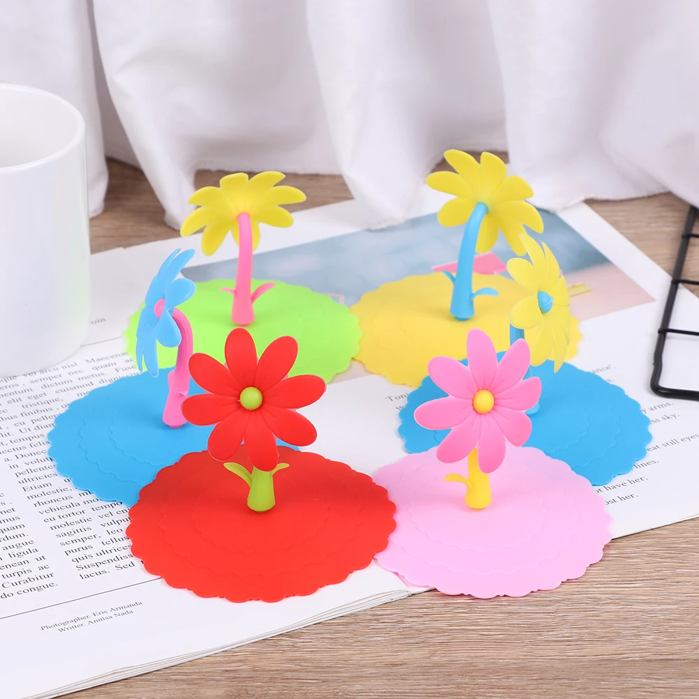 

1pc Mug cover Silicone Suction Lid-silicon Stretch Lids Kitchen Spill Lid For Pans Bowls Cups Container random color