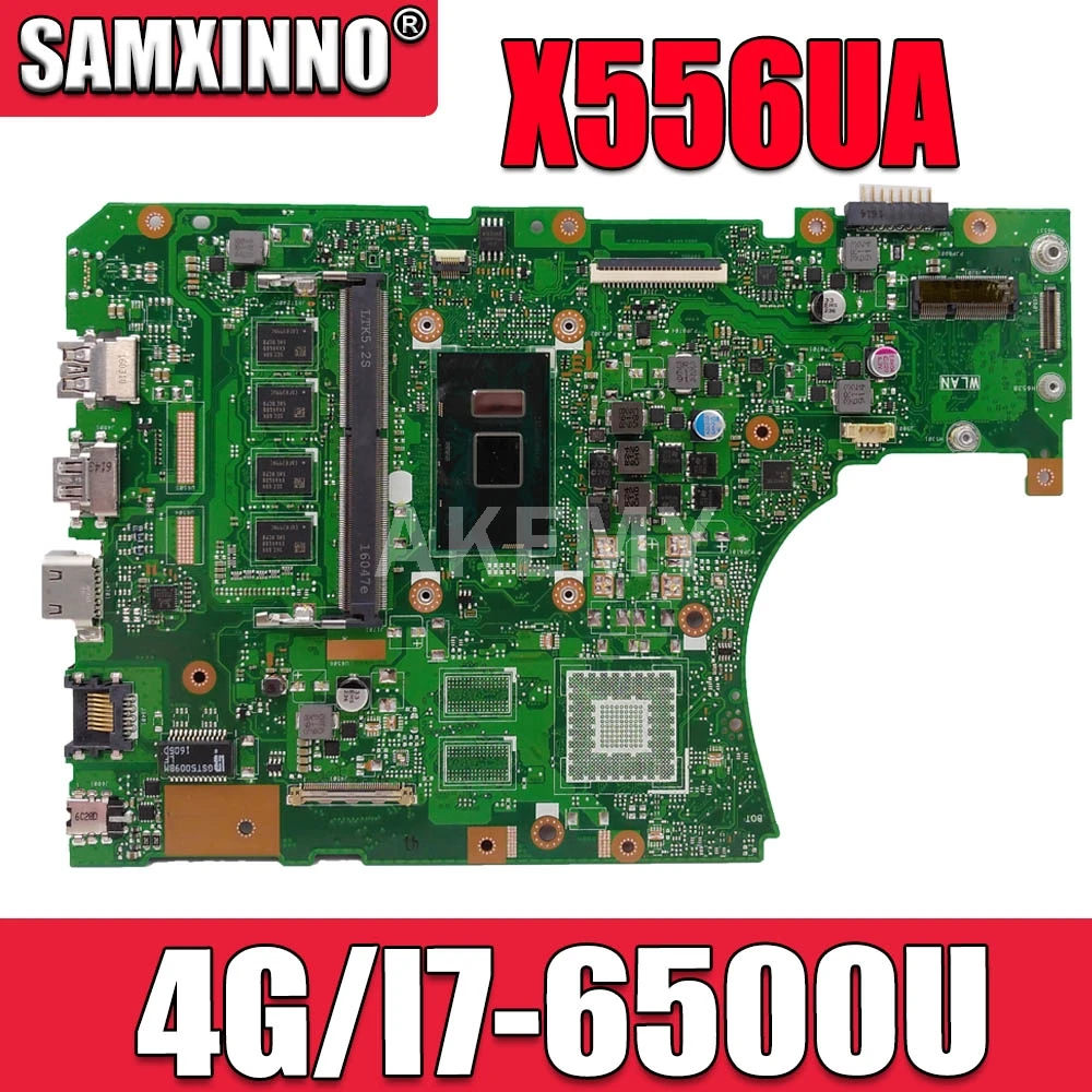 Новый X556UA 4G / I7 6500U Mianboard для Asus A556U R556U X556U X556UJ X556UV X556UAM Материнская плата ноутбука