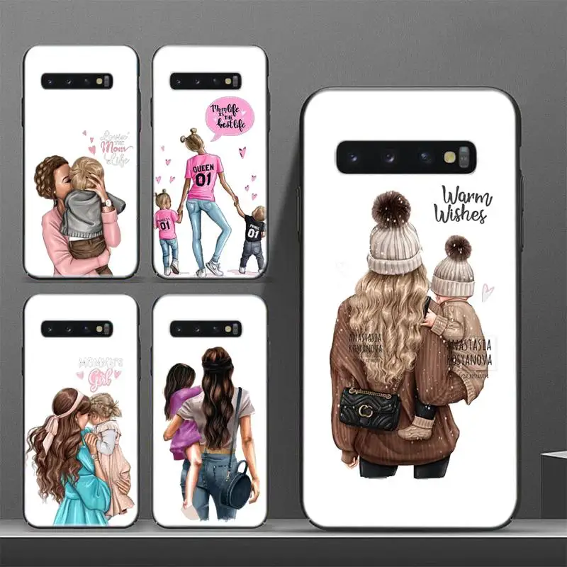 

Fashion Super Mom Baby Girl Phone Case For Samsung S8 9 10 20 Plus Note 9 10 10plus 20 20ultra M21 30