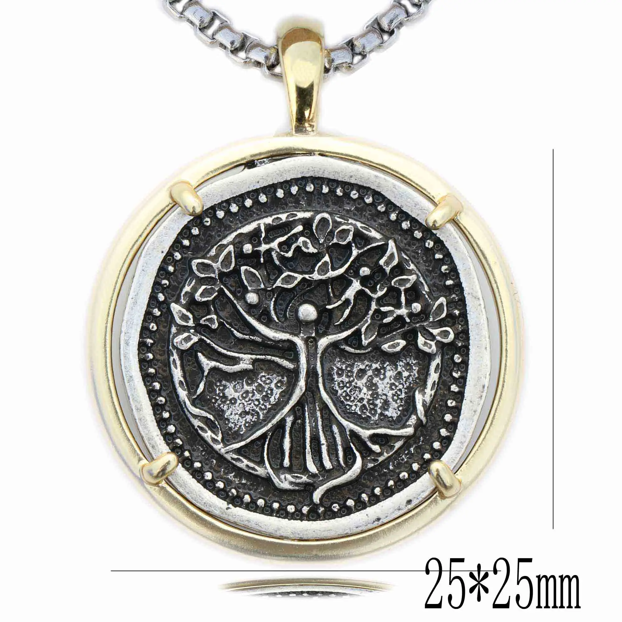 A332 Tree Of Life 1 шт. колье с кулоном в стиле викингов мужские кельтские Древо жизни кулон дизайн латунь металл массивные украшения - Окраска металла: A332 Tree Of Life