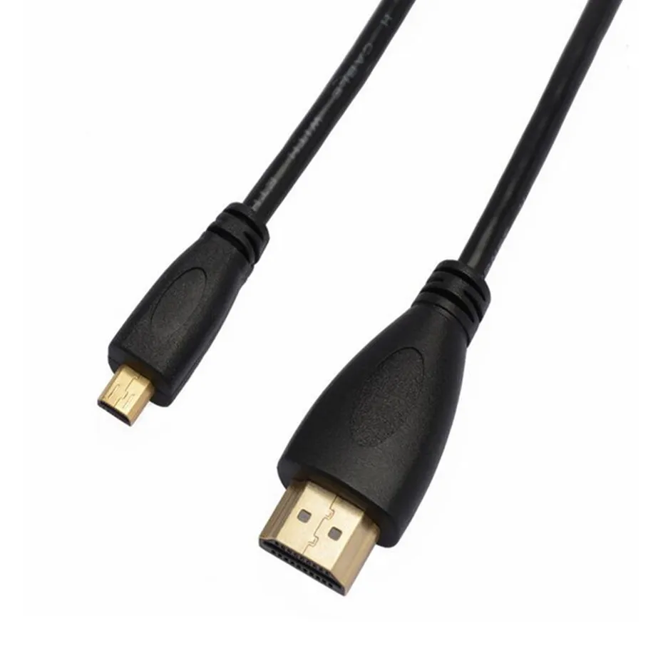 Micro HDMI совместимый кабель HDTV 1 м 2 3 5 3D 4K штекер высококачественный позолоченный HD