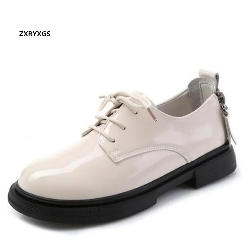 2021 Новинка весны топ на шнуровке Женские кроссовки из воловьей кожи Яркие