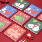 Набор стикеров для записей, Рождественский мультяшный блокнот для записей и сообщений, канцелярские товары, 4 набора