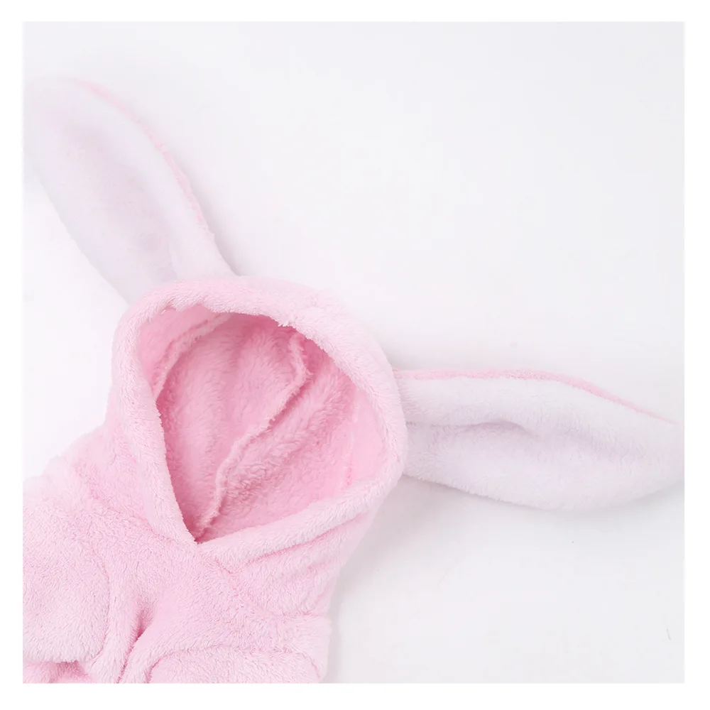 Теплая Флисовая одежда для домашних животных милый длинный кролик щенок пальто