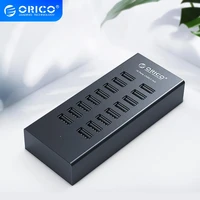 orico 16 ports usb2 0 hub with 12v2a power adapter 3 3ft 1m data cable for apple macbook air laptop pc tablet black
