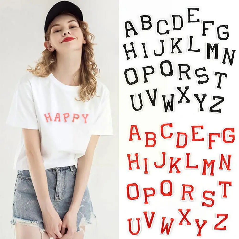 

26 Английских Букв, нашивка, наклейки, вышивка, буквы, термоклейкая нашивка, аппликация, алфавит, нашивки для детской одежды, сумка C4b9