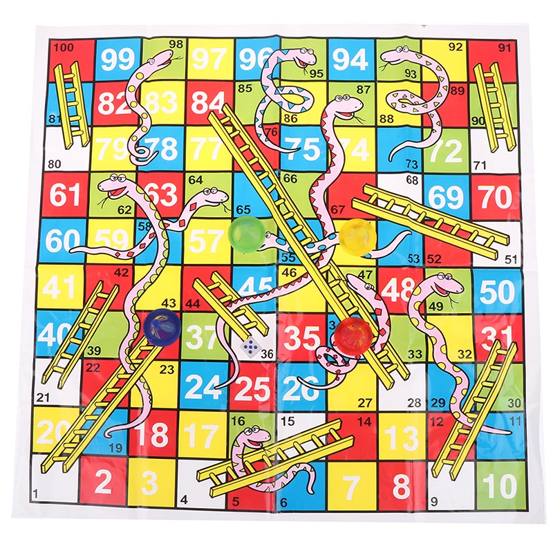 Snake Ladder Educational Kids Children Toys Interesting Board Game Set Portable Flying Chess Family party gifts | Игрушки и хобби