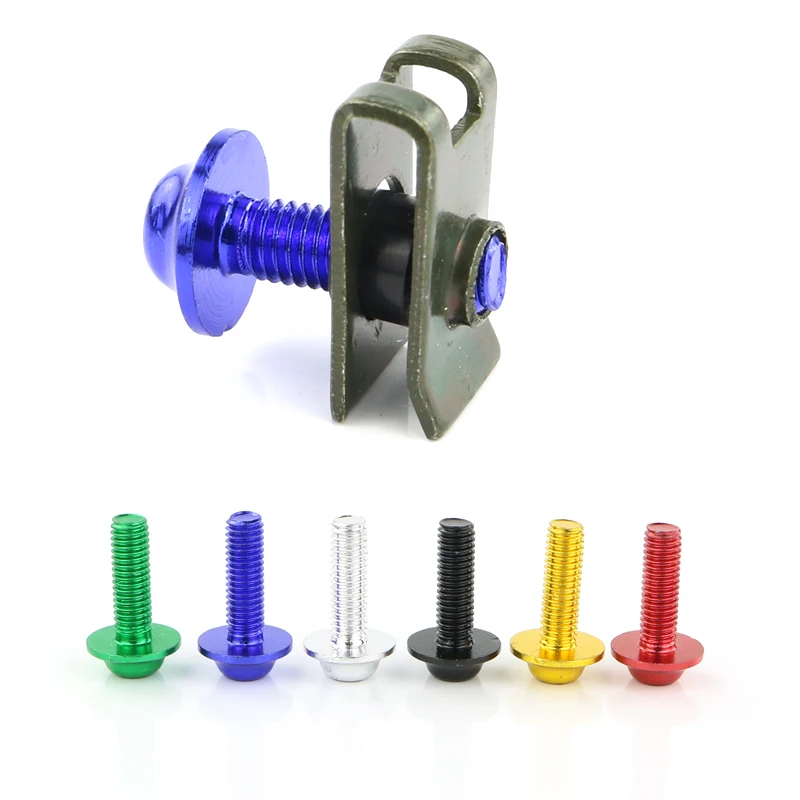 

Aluminum CNC Motor Bike 10Pcs 5mm Fastener Clips Screw Spring Nuts Bolts Nut Kit For Aprilia RSV4 Tuono 1000 R V4 RSV 1000 R