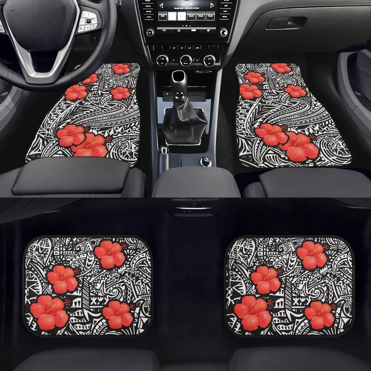 

PinUp Angel Bohemia with Flower Prints Accessories for Cars Car Floor Mat Auto Interior Carpets Hot Vehicle Decorative Rugs