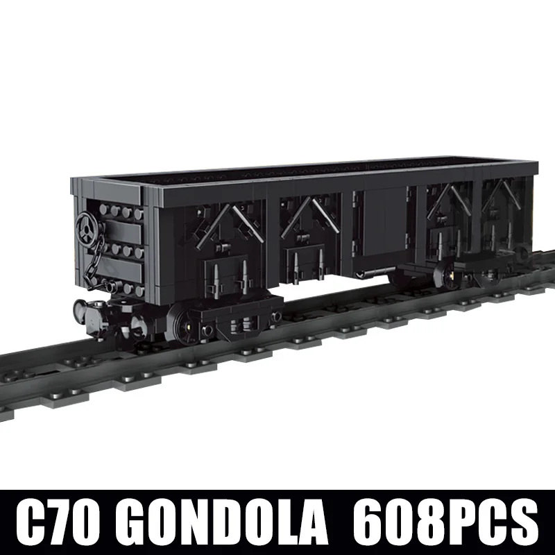 

High-tech Building Blocks Train Carriage with Track Railway for QJ Class Steam Locomotive Train Accessories Bricks Toys Gift