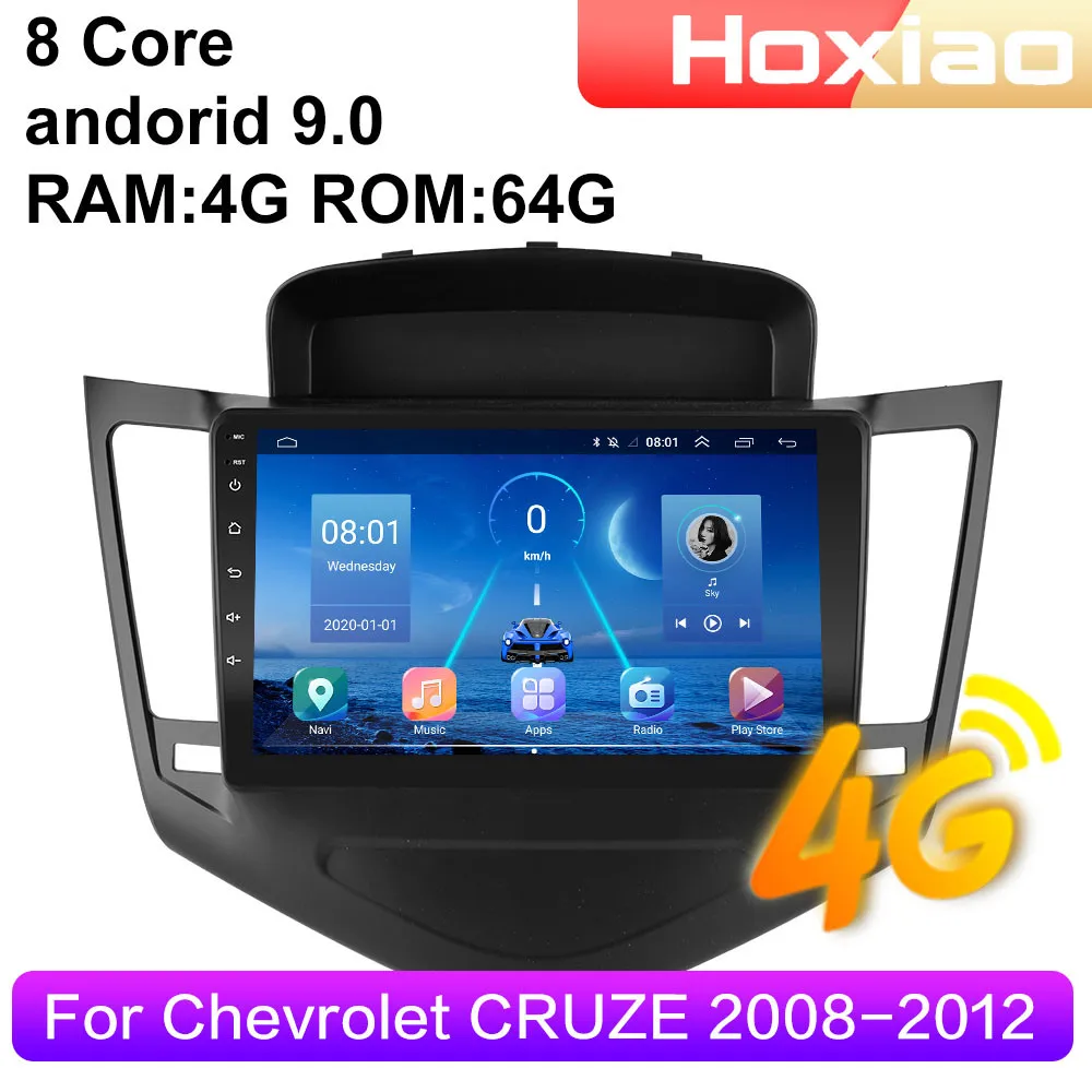 Автомагнитола 2 DIN для Chevrolet Cruze мультимедийный видеоплеер на платформе Android 9 с 4 G и