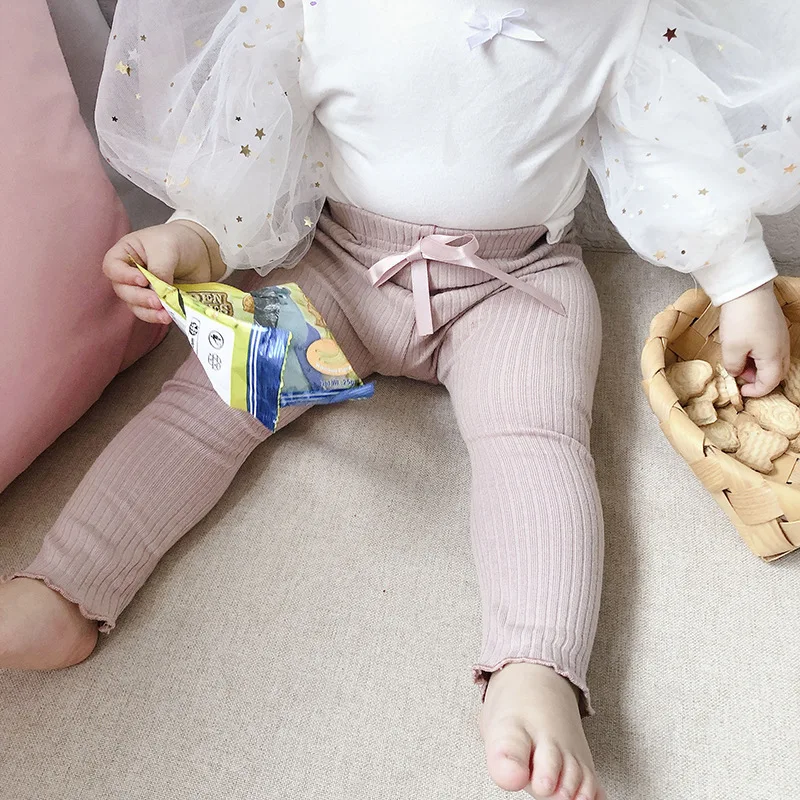 Леггинсы WLG для мальчиков и девочек однотонные серые розовые белые леггинсы с