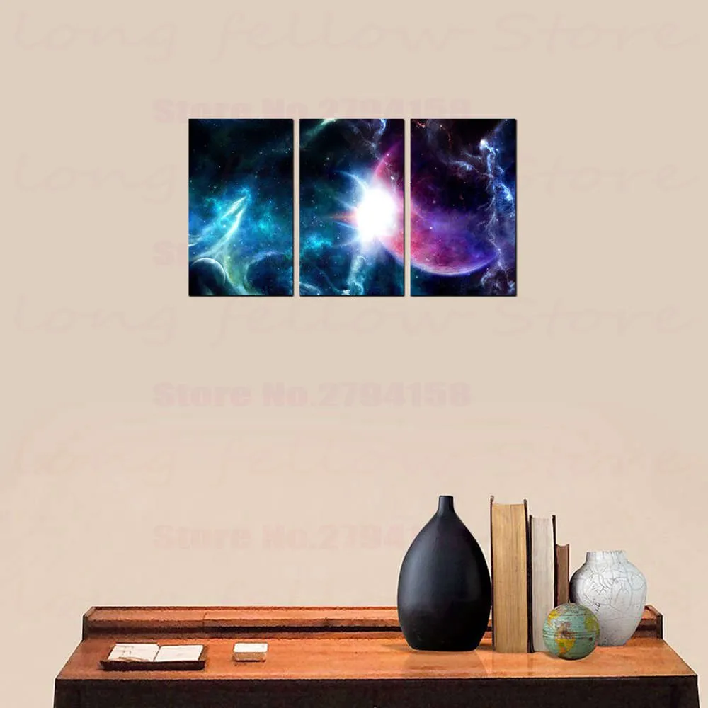 Абстрактной арт работы чудесный Вселенная ландшафт планеты фантастической