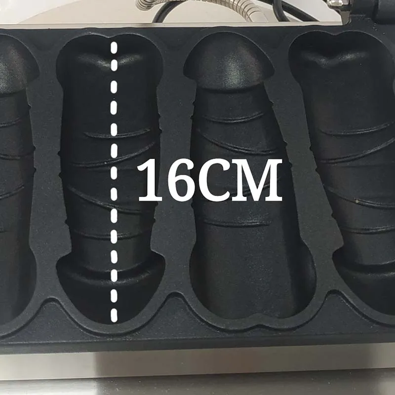 new commercial electric 4pcs a piece of gayke waffle maker dick bob hot dog sausage waffle making machine kitchen appliance free global shipping