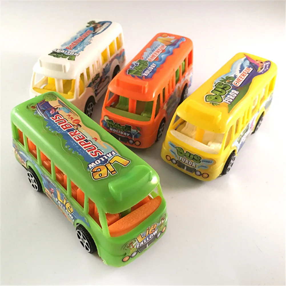 

1pc Child Baby Nursery Toys Educational Classic Vintage Toy Bus Pull Back The Bus Power Toy
