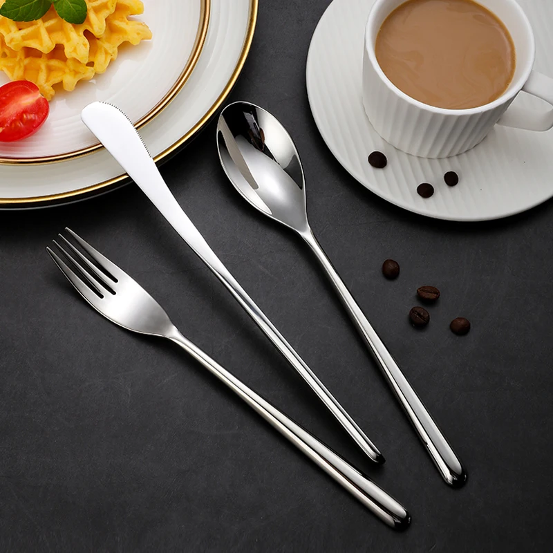 18/8 нержавеющая сталь серебристый цвет набор столовых приборов хорошее зеркало