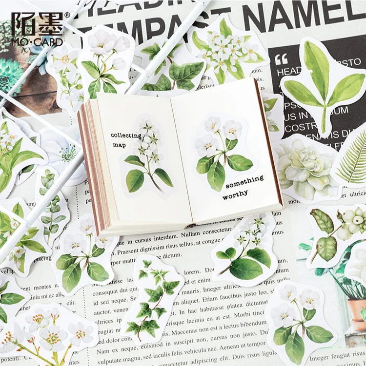 46 шт./упак. Kawaii Cute Gardenia стикер бумажный s маркер книга Дневник Школьные Канцтовары