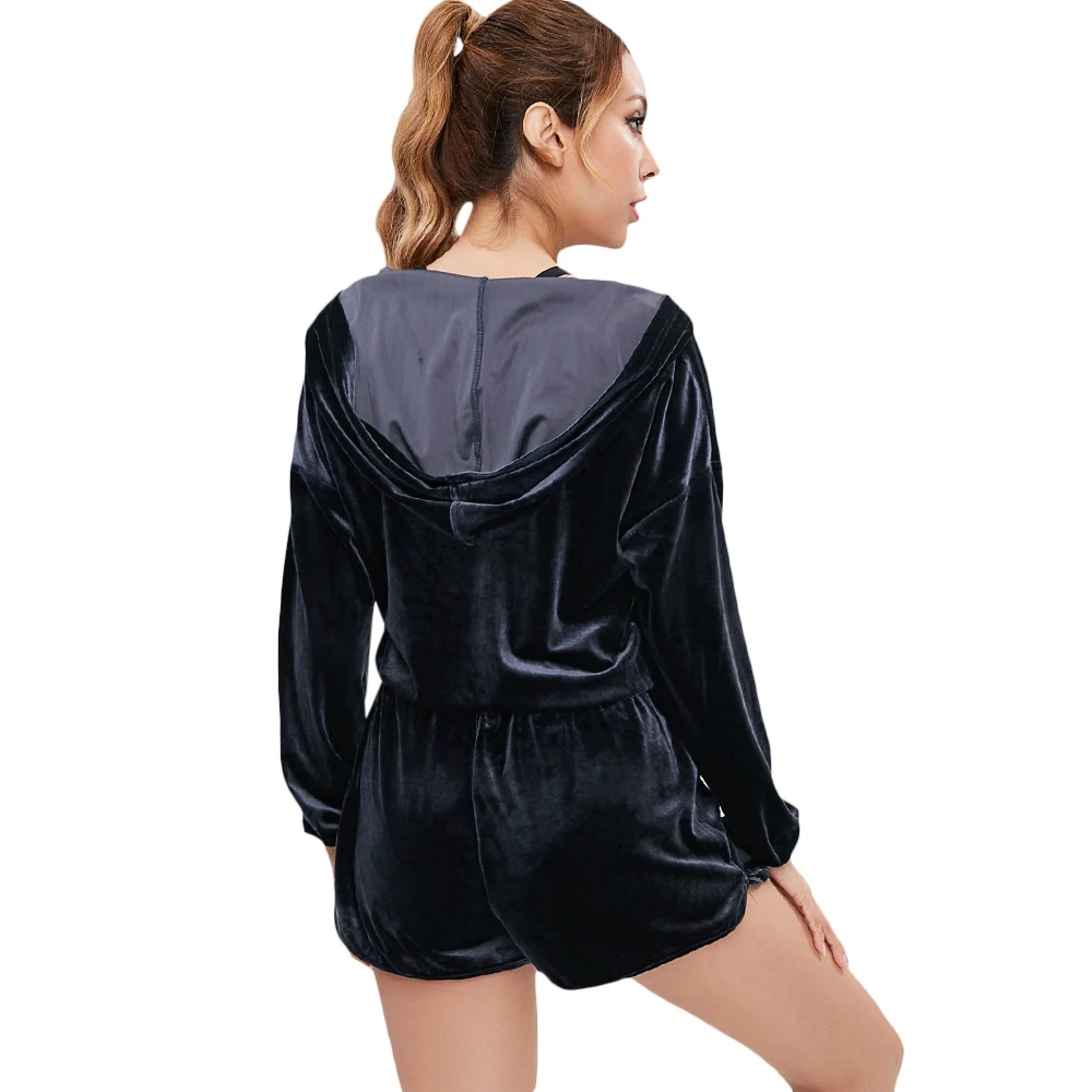 ZAFUL новинка Осень зима женские Бархатные Топы пальто с капюшоном длинный рукав