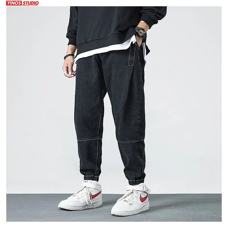 Прямая поставка мужские однотонные уличные штаны с карманами рваные джинсы