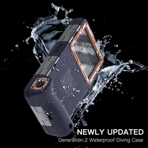 universal professional diving phone case for iphone 12 pro max coque 15m waterproof depth cover for samsung s21 xiaomi 11 huawei free global shipping