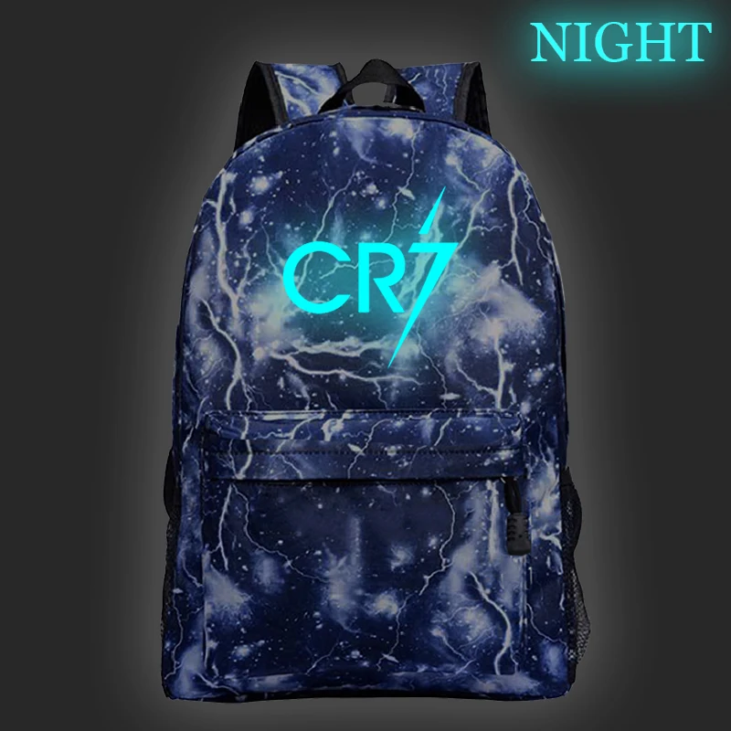 

Luminous Backpack Back to School Gift Schoolbags for Children Cristiano Ronaldo CR7 New Rucksack Boys Girls Daily Bookbags