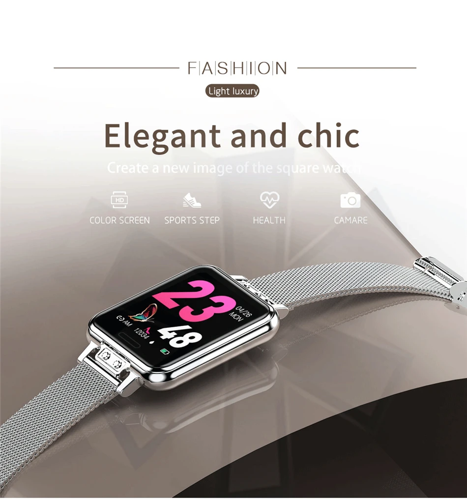 

2020 New Smart Watch Women Heart Rate Women Menstrual Cycle Multifunction Ladies Smartwatch Fitness Tracker For Android IOS