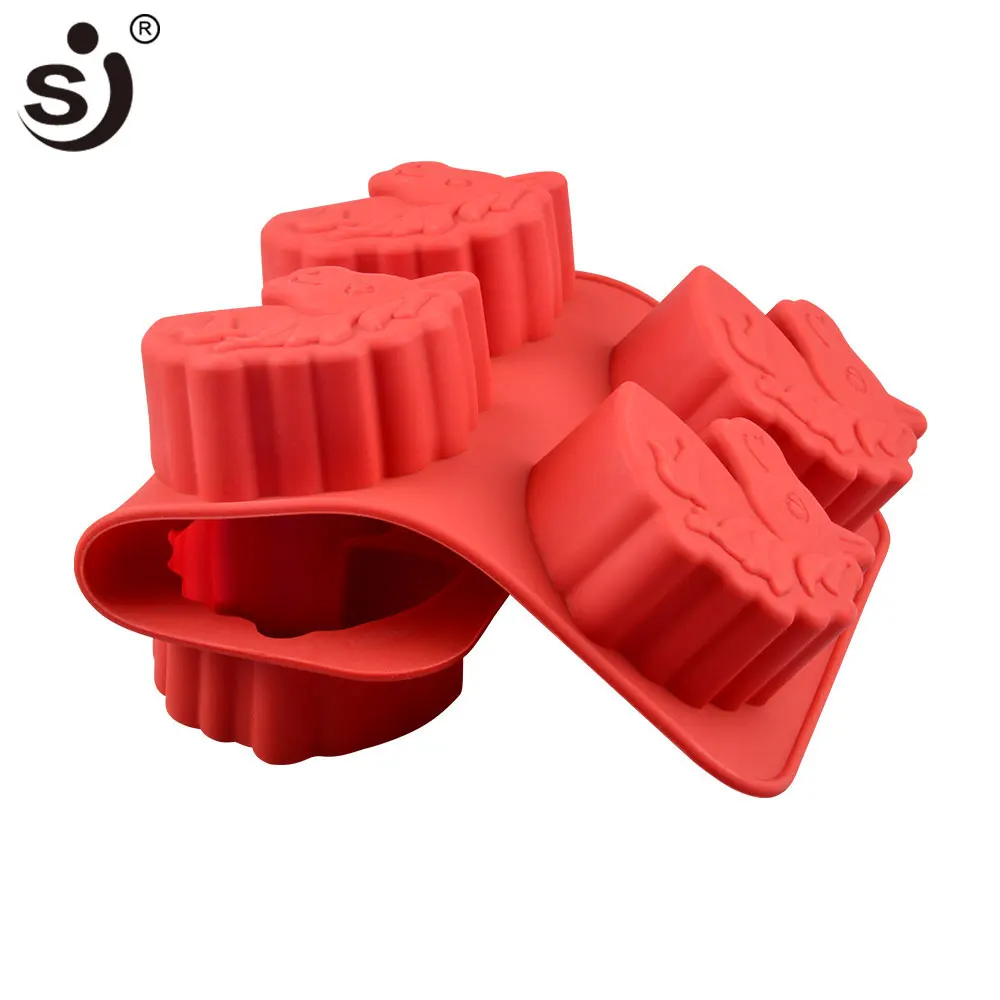 SJ 6 полости Единорог силиконовые формы для мыла ручной работы силиконовые 3d формы для мыла лоток Бытовые аксессуары