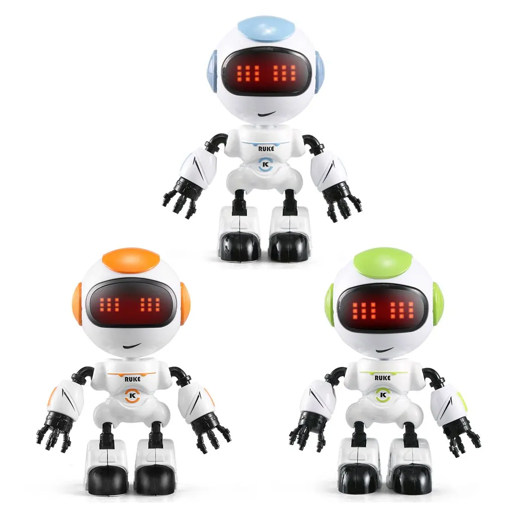 R8/R9 RC JJR/C Робот сенсорный зондирование светодиодный глаз умный голос DIY жесты сплава тела Мини Робот Модель игрушка подарок для детей