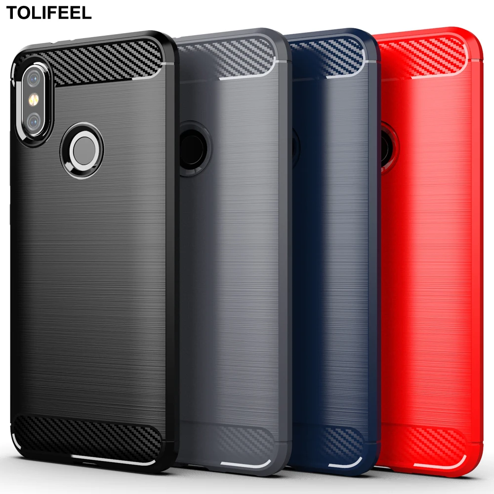 Чехол-накладка для Xiaomi Mi A3, A2 Lite, A1, Mi 5X, 6X, Mi Play, Mi 6, Mix 2, 2S, углеродное волокно