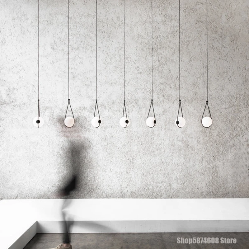 Современные стеклянные подвесные светильники Нордический ресторан Бар Декоративные подвесные лампы Гостиная Кухня Освещение.
